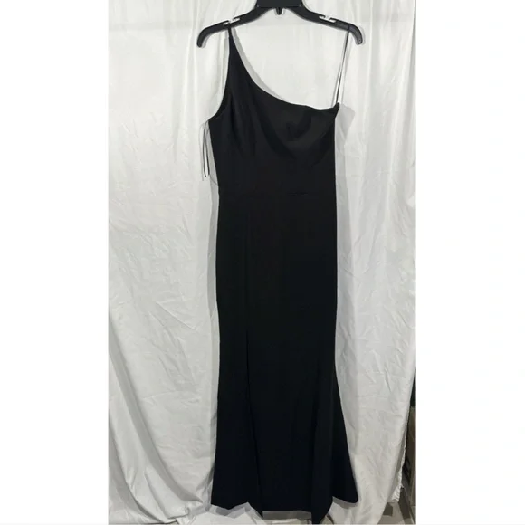 NEW‎ Dress the Population [ Medium ] Amy One Shoulder Crepe Gown in Black